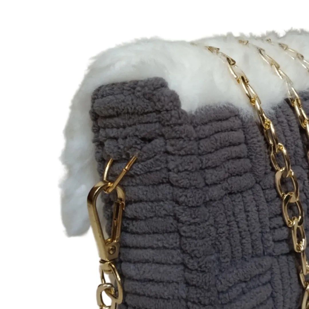 Grey Glory Handbag Metal Chain